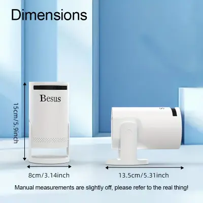 BESUS Mini Projector Q5 Portable 1080P Projector