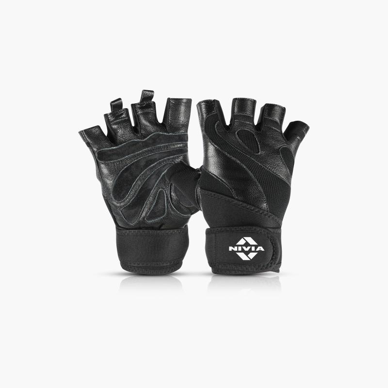 Nivia Tough Grip Gym Glove Black