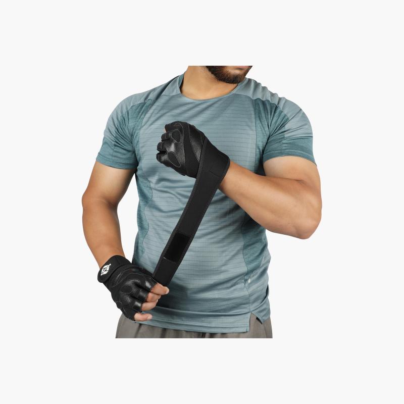 Nivia Tough Grip Gym Glove Black