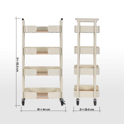 Claudia 4-Tier Storage Trolley