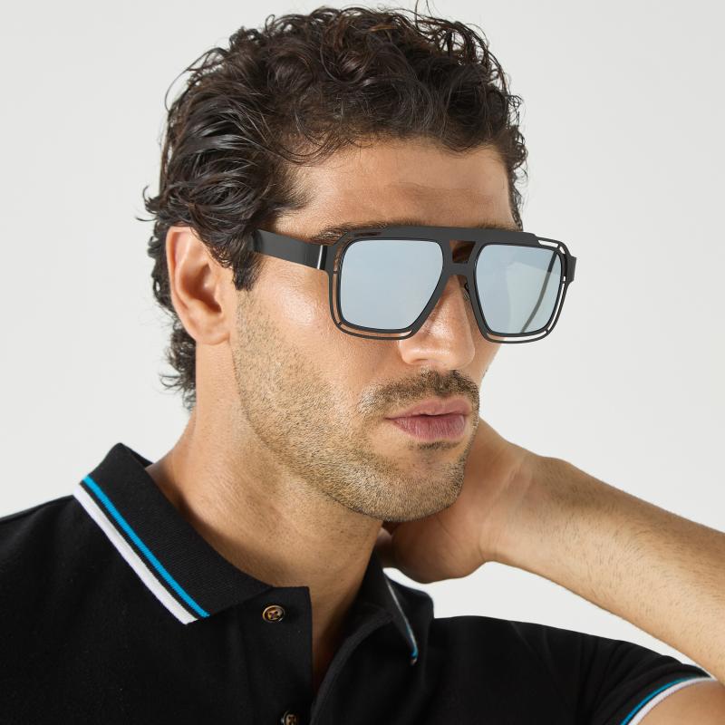 Tinted Full Rim Sunglasses with Nose Pads