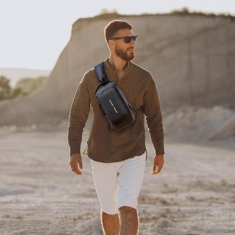 Rcrirth Sling Bag for Men | Anti-theft Crossbody Bag