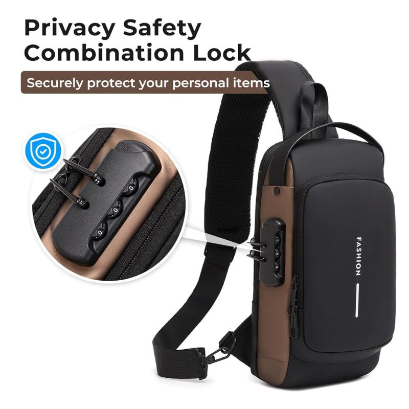 Rcrirth Sling Bag for Men | Anti-theft Crossbody Bag