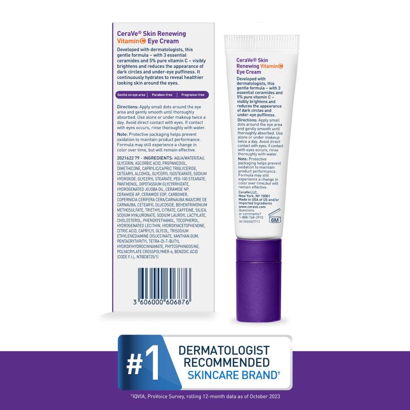 CeraVeSkin Renewing Vitamin C Eye Cream, Vitamin C