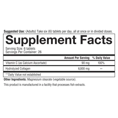 Collagen Skin Hair & Nail Formula -- 6000 mg - 120 Tablets