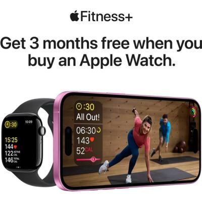 Apple Watch Series 10 GPS 46mm Silver Aluminum Case with Blue Cloud Sport Loop