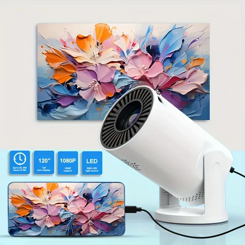 BESUS Mini Projector Q5 Portable 1080P Projector