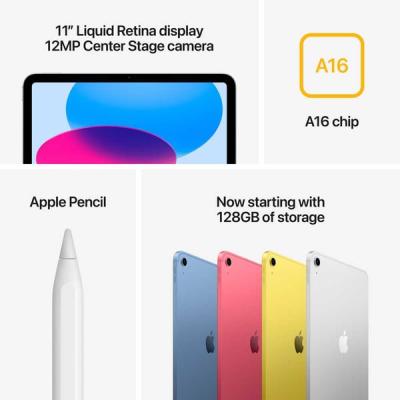 11-inch iPad A16 (2025) Wi-Fi + Cellular 128GB – Blue Middle East Version with FaceTime