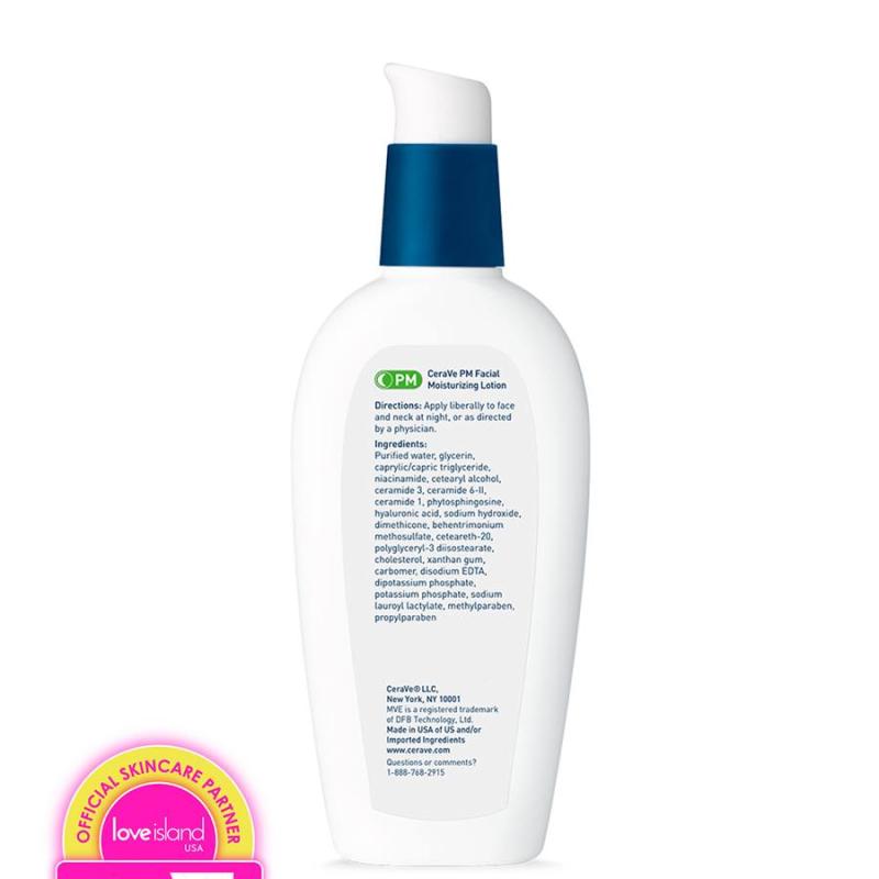 CeraVe PM Facial Moisturizer, 3 Ounce (Pack of 1) | Lotion | Face | Ultra-Light