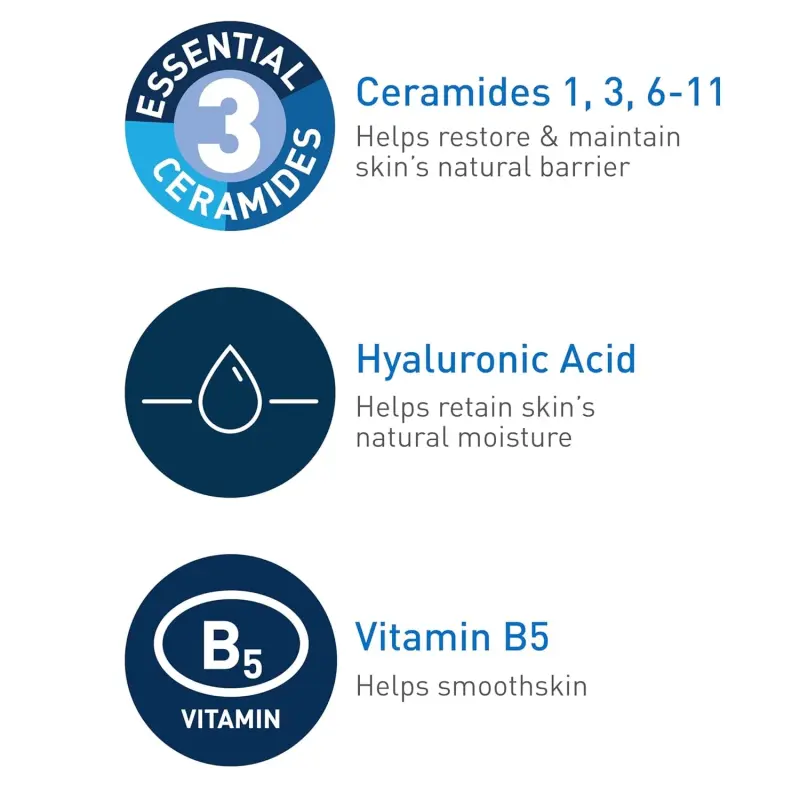 Hyaluronic Acid Serum for Face with Vitamin B5 and Ceramides, Hydrating Face Ser
