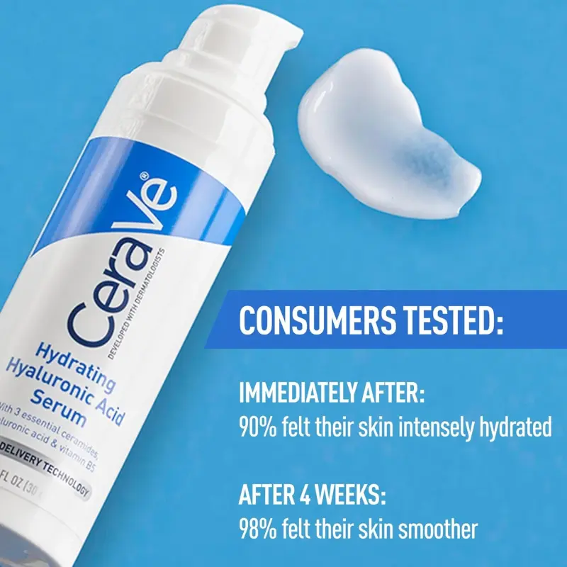 Hyaluronic Acid Serum for Face with Vitamin B5 and Ceramides, Hydrating Face Ser