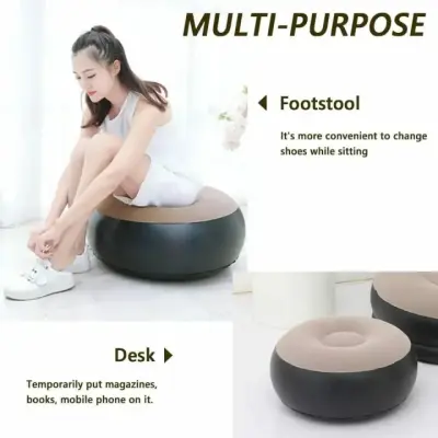 Inflatable Lounge Chair with Footrest, Portable Inflatable Seats
