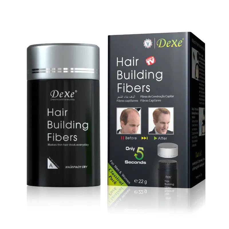 Dexe Black Colored Hair Building Fibers | 22g