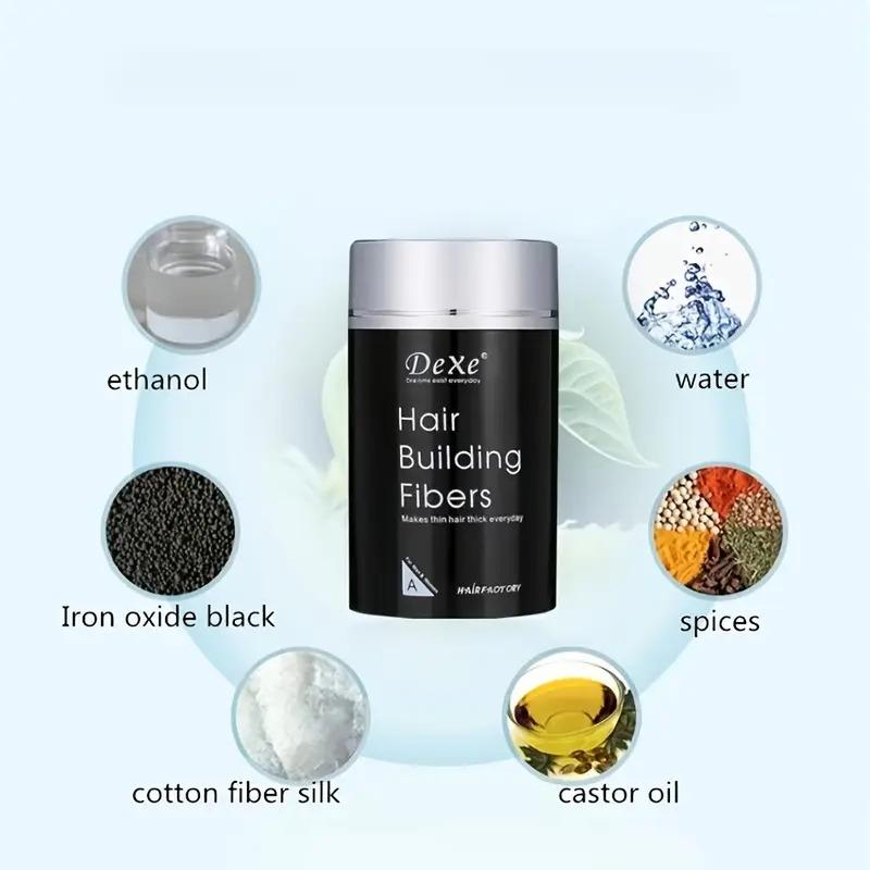 Dexe Black Colored Hair Building Fibers | 22g